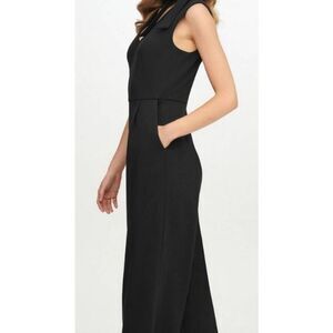 Calvin Klein Sleeveless Tie Neck Wide Leg Stretchy Jumpsuit Size 16